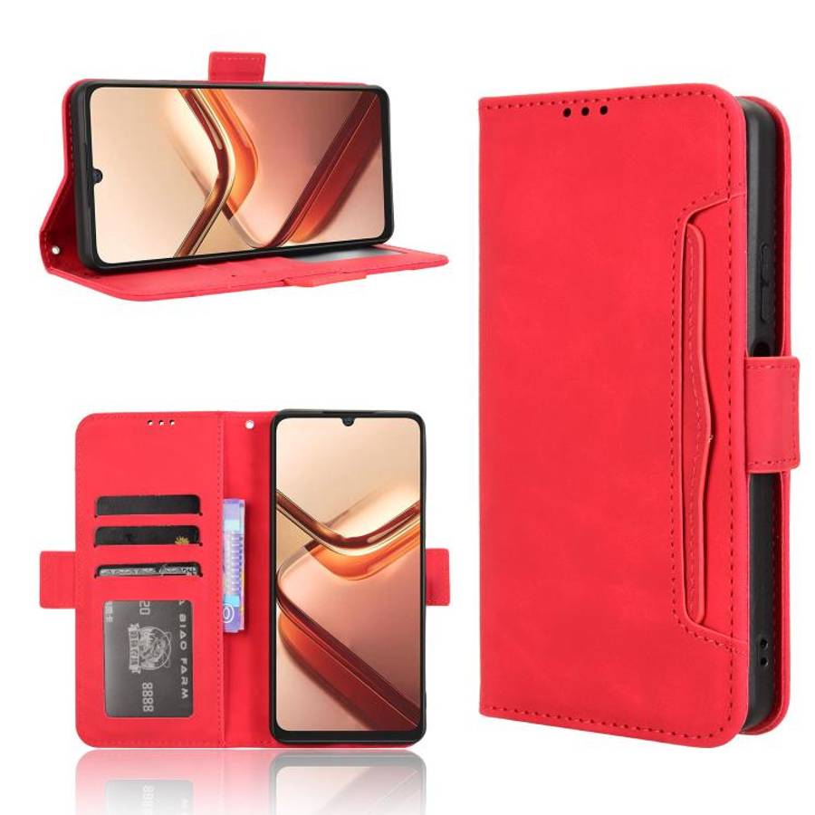 For Doogee Note 58 / Note 58 Pro Skin Feel Calf Texture Card Slots Leather Phone Case(Red)