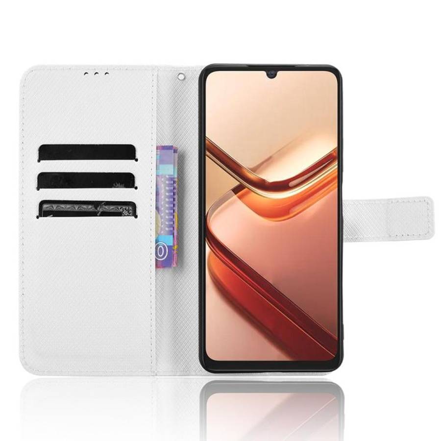 For Doogee Note 58 / Note 58 Pro Diamond Texture Leather Phone Case(White)