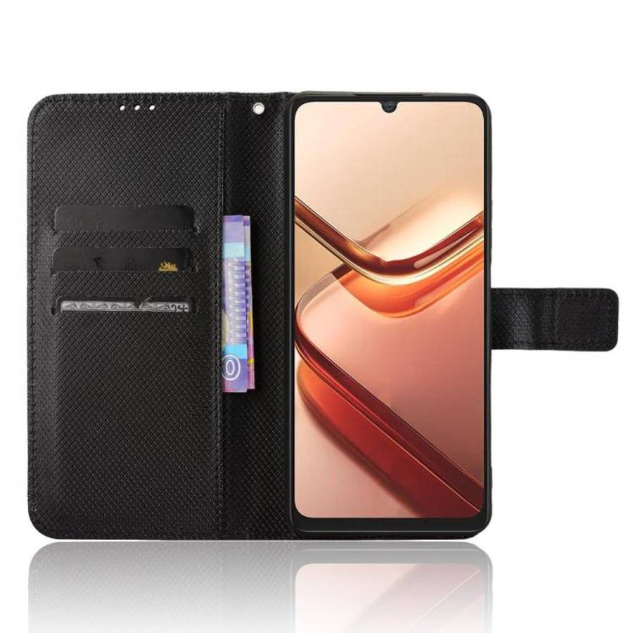 For Doogee Note 58 / Note 58 Pro Diamond Texture Leather Phone Case(Black)