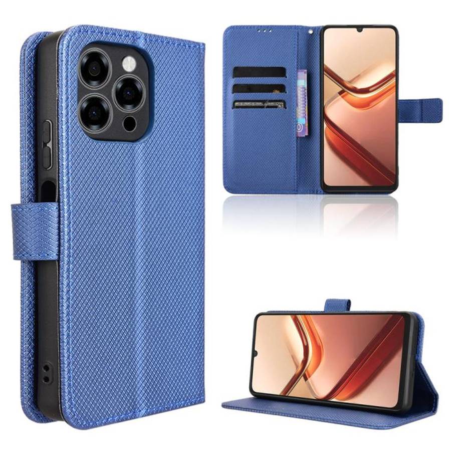For Doogee Note 58 / Note 58 Pro Diamond Texture Leather Phone Case(Blue)