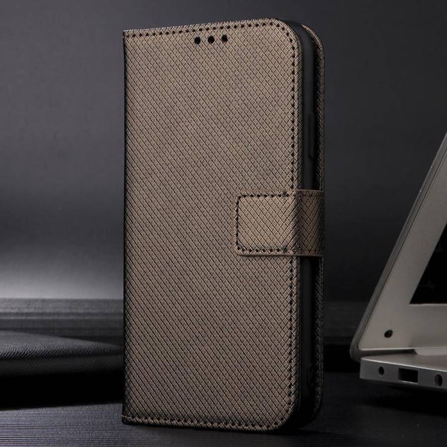For Doogee Note 58 / Note 58 Pro Diamond Texture Leather Phone Case(Brown)