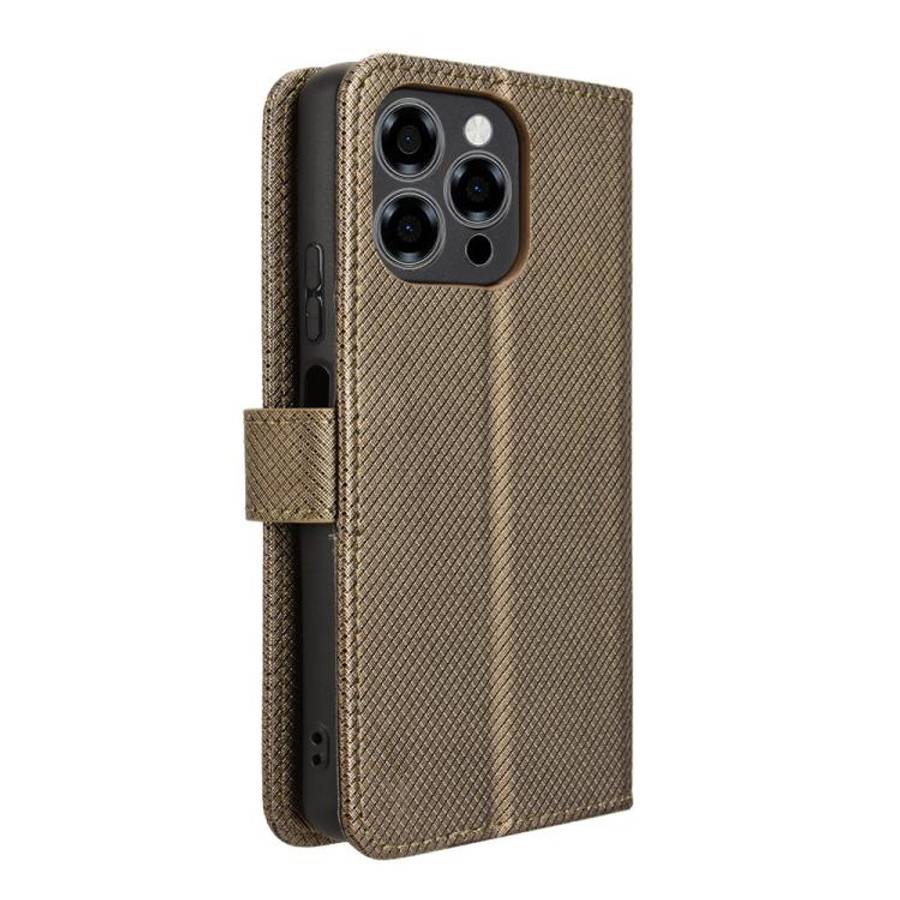For Doogee Note 58 / Note 58 Pro Diamond Texture Leather Phone Case(Brown)