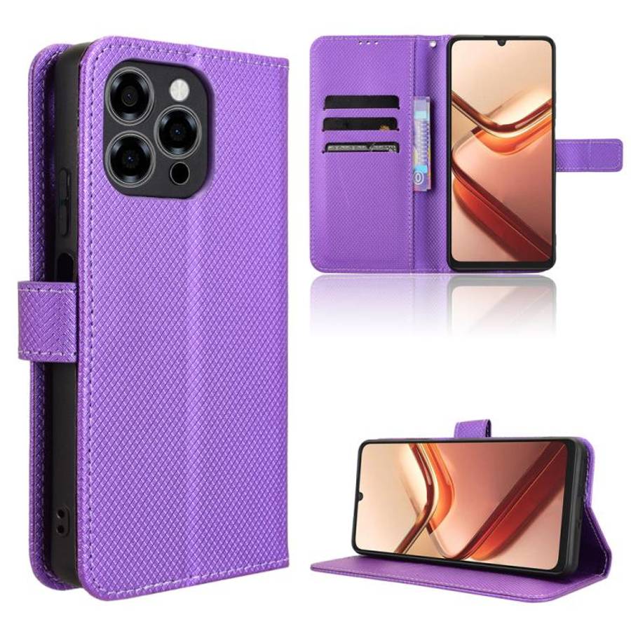 For Doogee Note 58 / Note 58 Pro Diamond Texture Leather Phone Case(Purple)