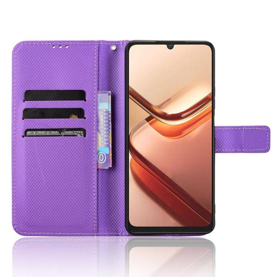 For Doogee Note 58 / Note 58 Pro Diamond Texture Leather Phone Case(Purple)