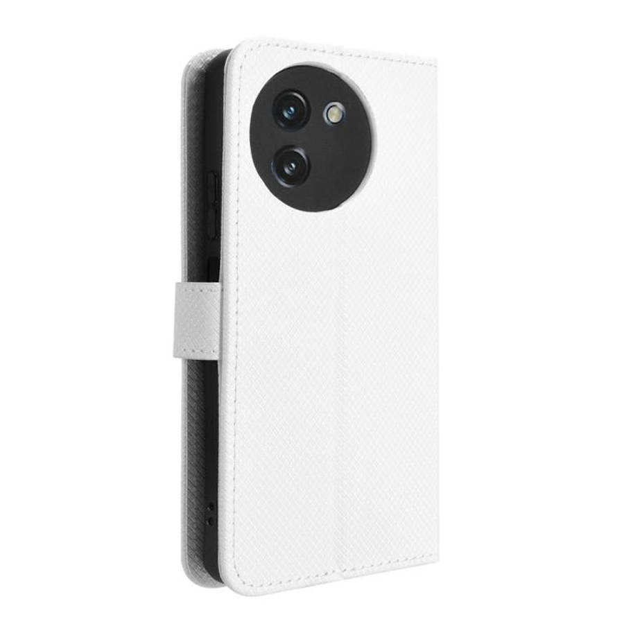 For Doogee Note 59 / Note 59 Pro Diamond Texture Leather Phone Case(White)