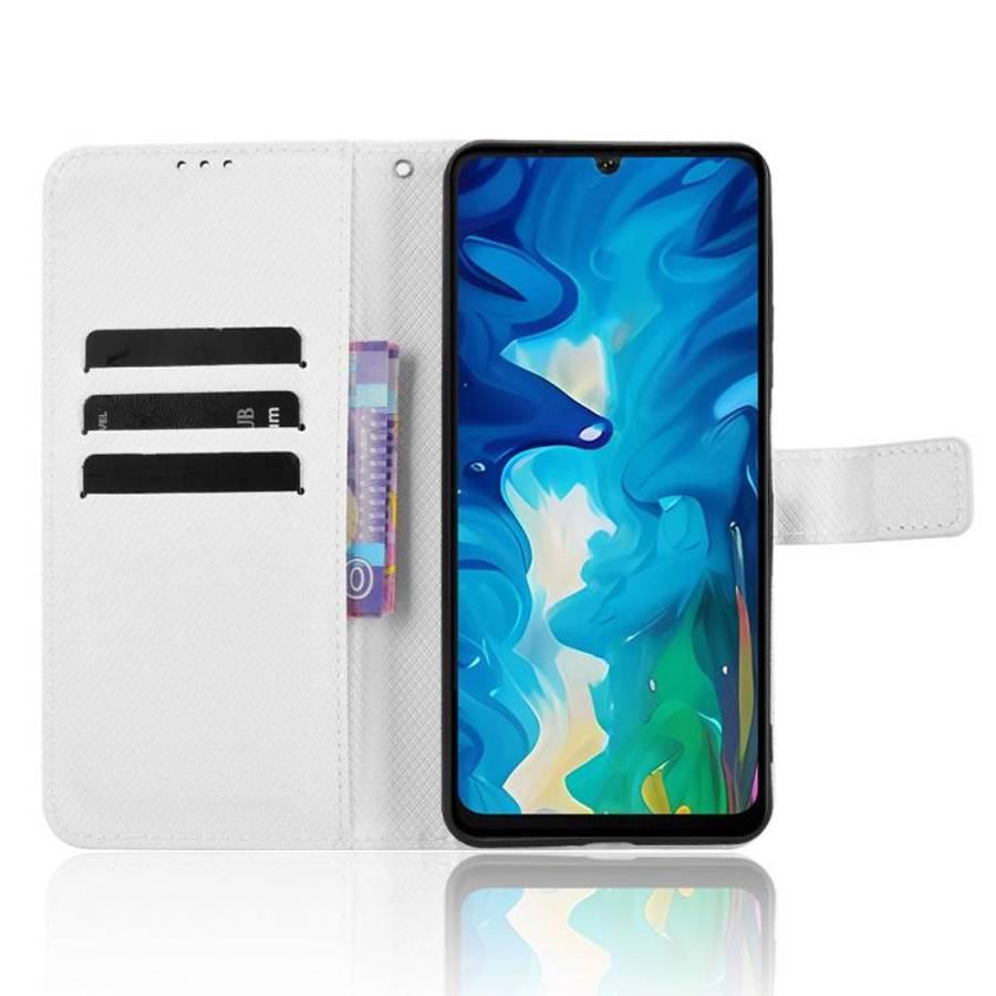 For Doogee Note 59 / Note 59 Pro Diamond Texture Leather Phone Case(White)