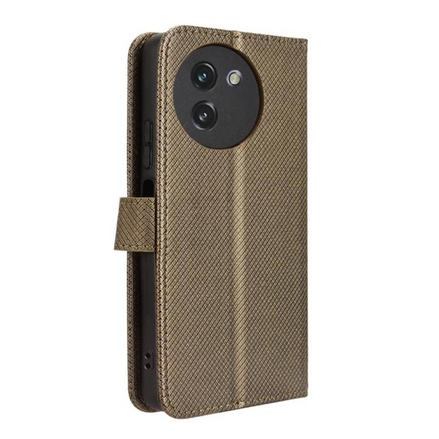 For Doogee Note 59 / Note 59 Pro Diamond Texture Leather Phone Case(Brown)