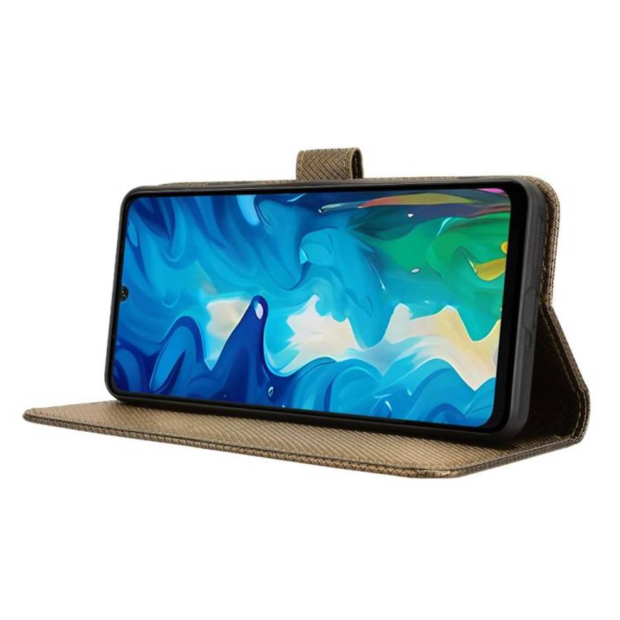 For Doogee Note 59 / Note 59 Pro Diamond Texture Leather Phone Case(Brown)