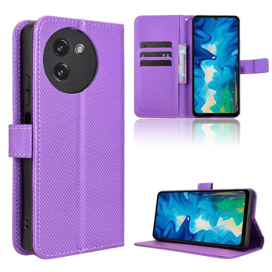 For Doogee Note 59 / Note 59 Pro Diamond Texture Leather Phone Case(Purple)