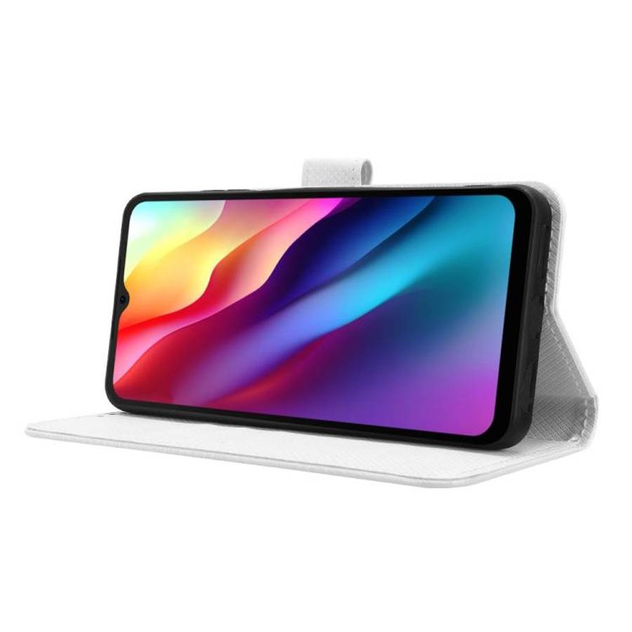 For Doogee Note 56 / Note 56 Pro Diamond Texture Leather Phone Case(White)