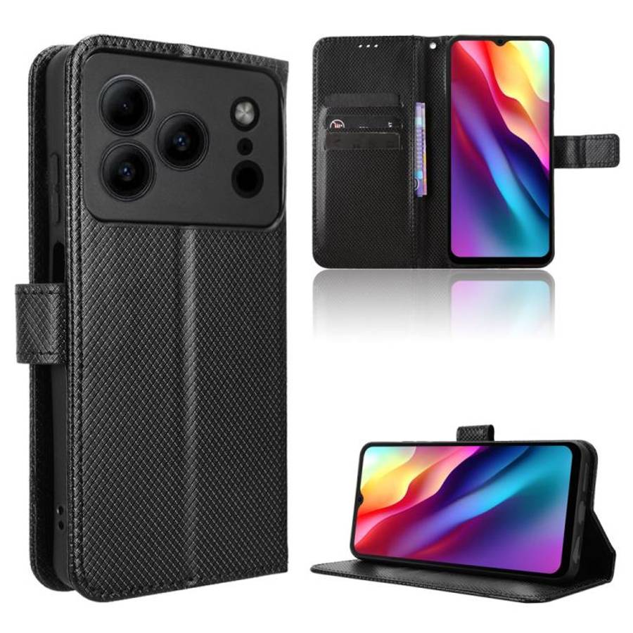For Doogee Note 56 / Note 56 Pro Diamond Texture Leather Phone Case(Black)