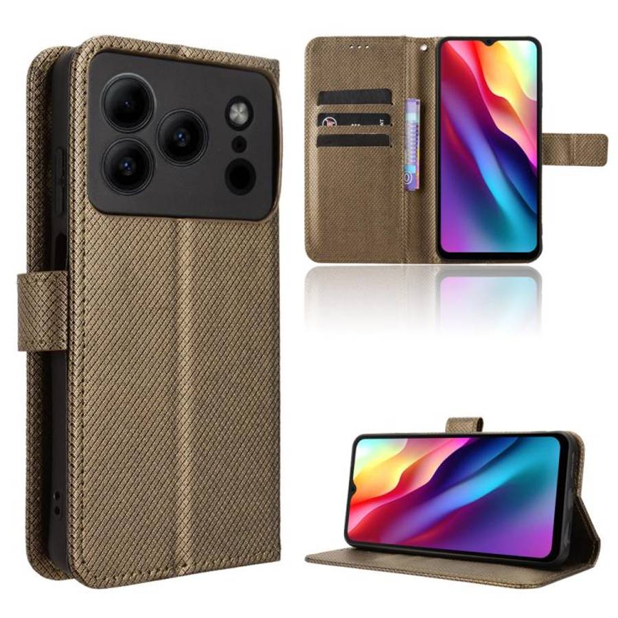 For Doogee Note 56 / Note 56 Pro Diamond Texture Leather Phone Case(Brown)