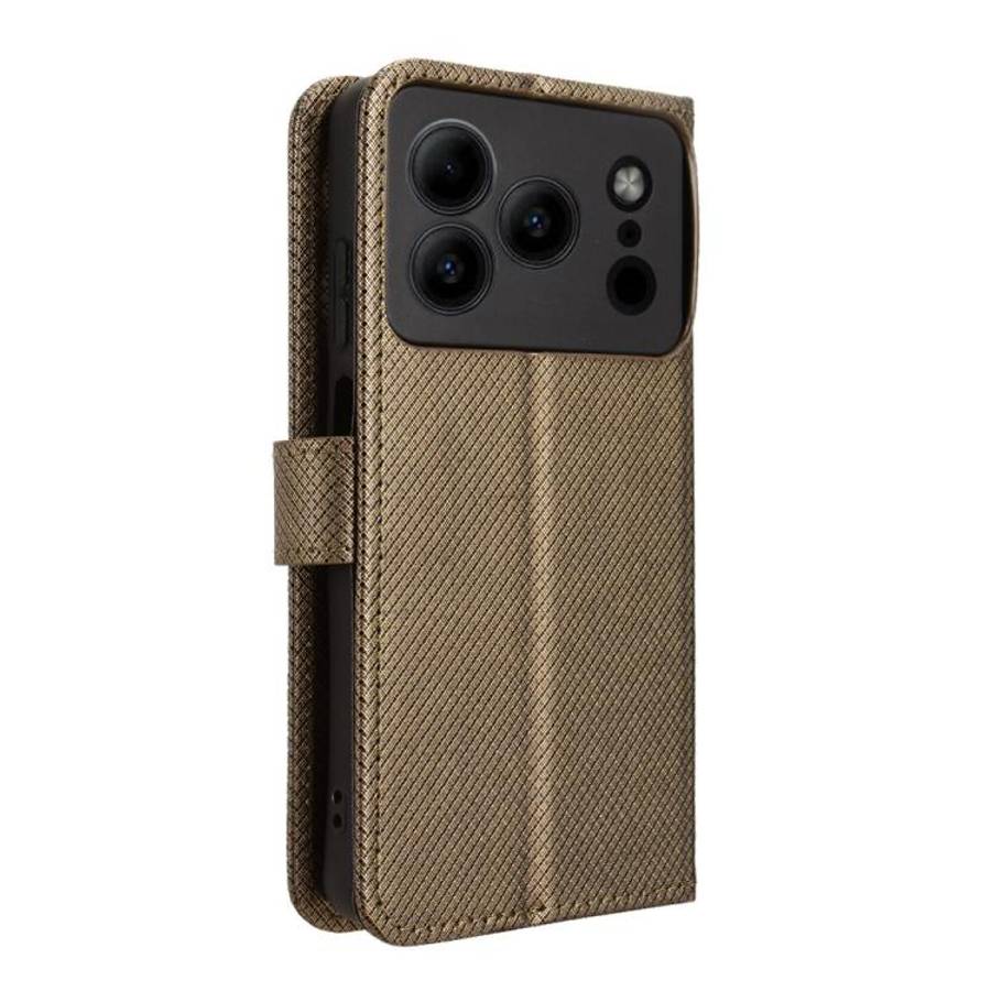 For Doogee Note 56 / Note 56 Pro Diamond Texture Leather Phone Case(Brown)