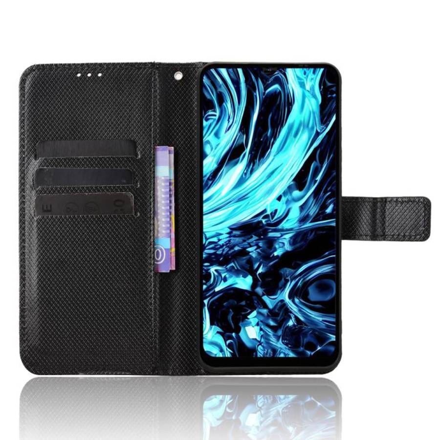 For Doogee Note 56X / Note 56X Pro Diamond Texture Leather Phone Case(Black)
