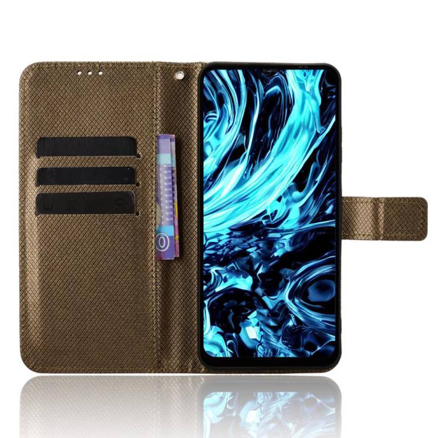 For Doogee Note 56X / Note 56X Pro Diamond Texture Leather Phone Case(Brown)