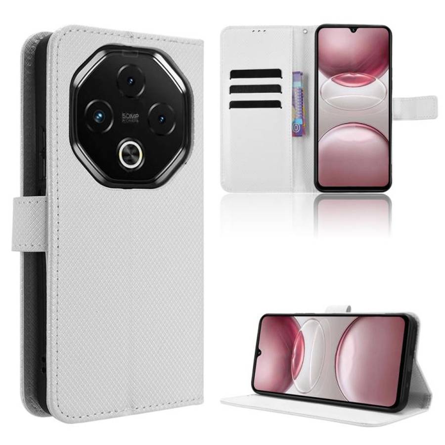 For Umidigi G100 5G 2025 / G100 Pro Diamond Texture Leather Phone Case(White)