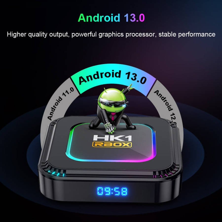 HK1 RBOX K8 8K Android 13.0 Smart TV Box with Remote Control, 4GB+64GB, RK3528 Quad-Core(UK Plug)