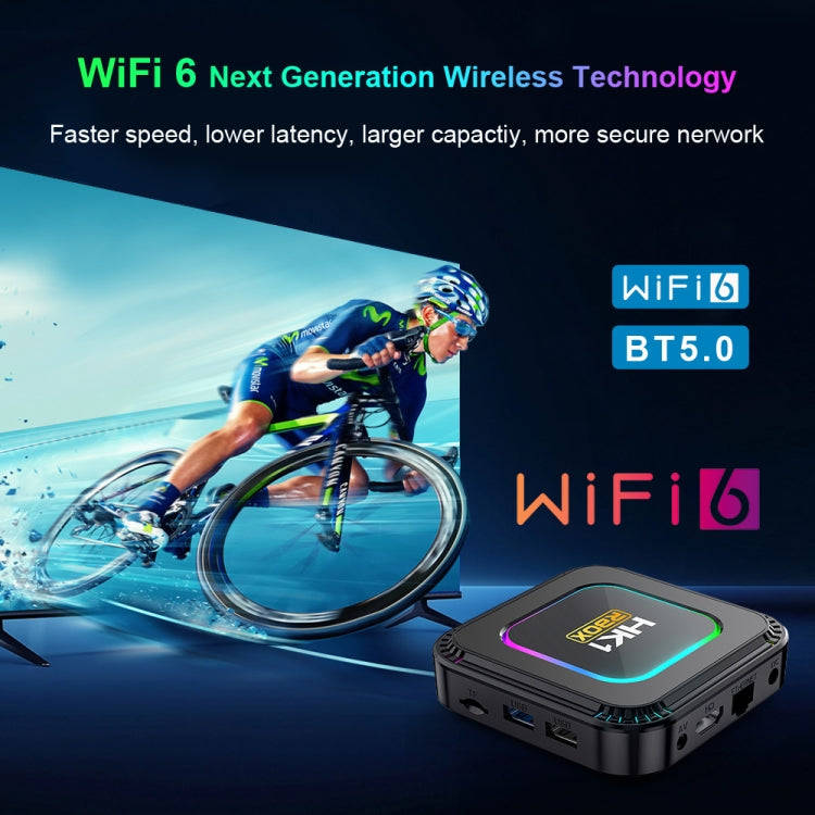 HK1 RBOX K8 8K Android 13.0 Smart TV Box with Remote Control, 4GB+128GB, RK3528 Quad-Core(US Plug)