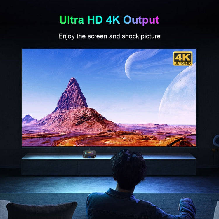 HK1 RBOX K8 8K Android 13.0 Smart TV Box with Remote Control, 2GB+16GB, RK3528 Quad-Core(UK Plug)