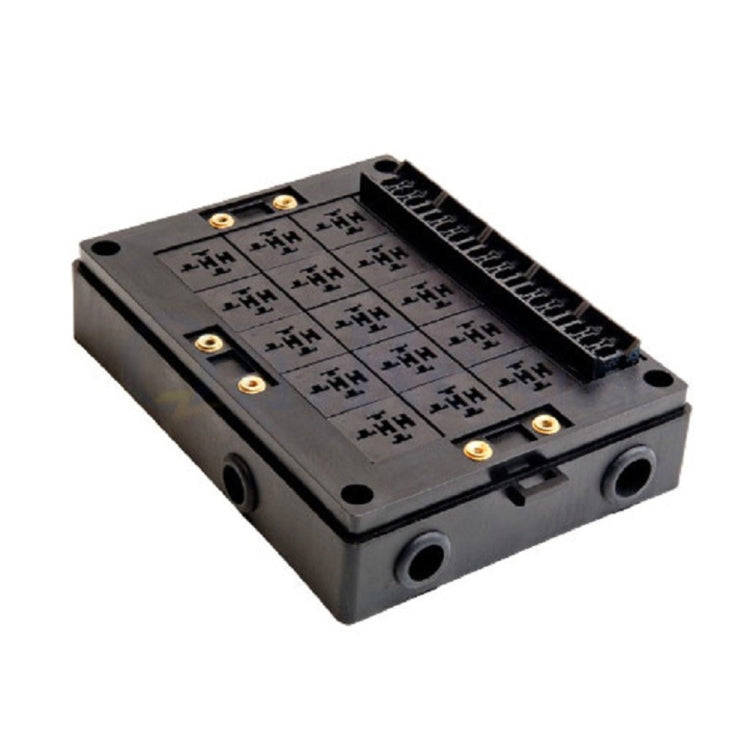 40A Car New Energy Multi-Way Fuse Relay Box Fuse Holder with 15pcs Fuse Blades, Style:4 Pin