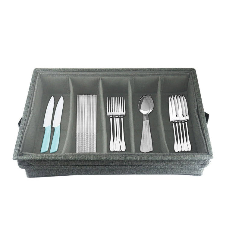 Removable Foldable Tableware Storage Box(Grey)