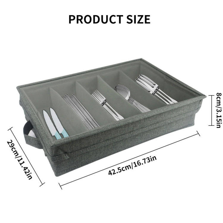 Removable Foldable Tableware Storage Box(Grey)