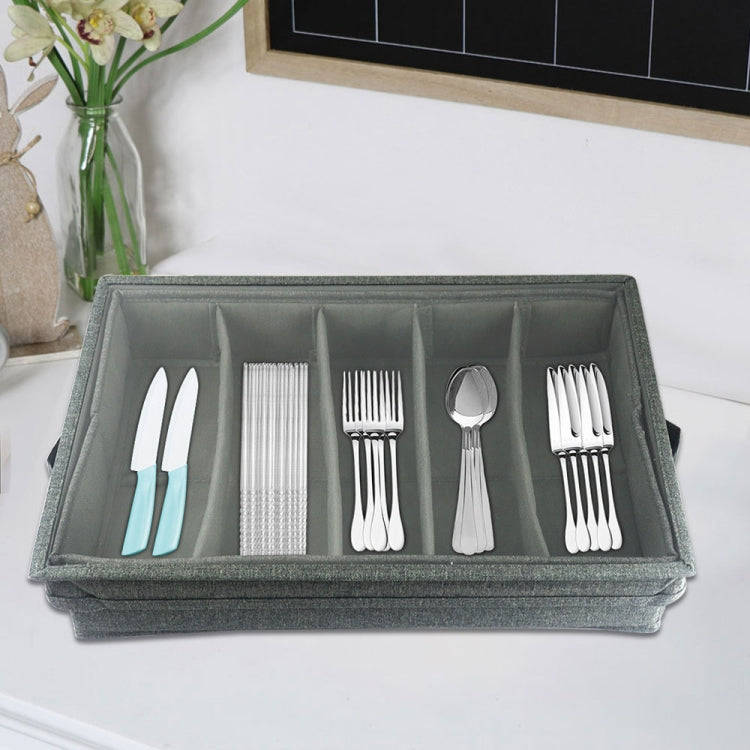 Removable Foldable Tableware Storage Box(Grey)