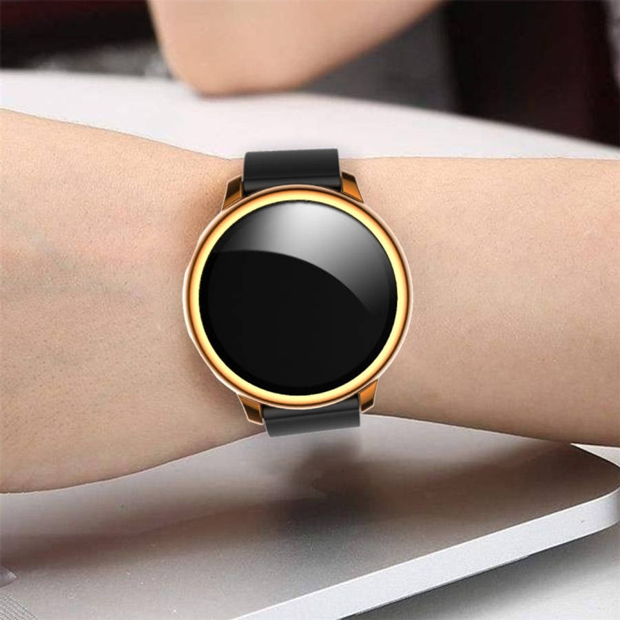 For Samsung Galaxy Watch Active 2 40mm Electroplate PC Protective Case with Tempered Glass Film(R...