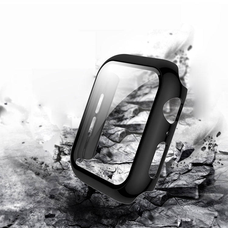 For Apple Watch Series 3 & 2 & 1  42mm Electroplated PC Case + Tempered Film Integrated Protectiv...