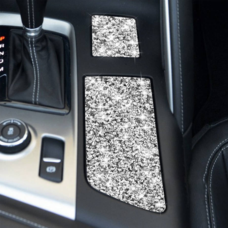 For Chevrolet Corvette C7 2014-2019 Car Cup Holder Cover Diamond Decorative Sticker, Left Drive