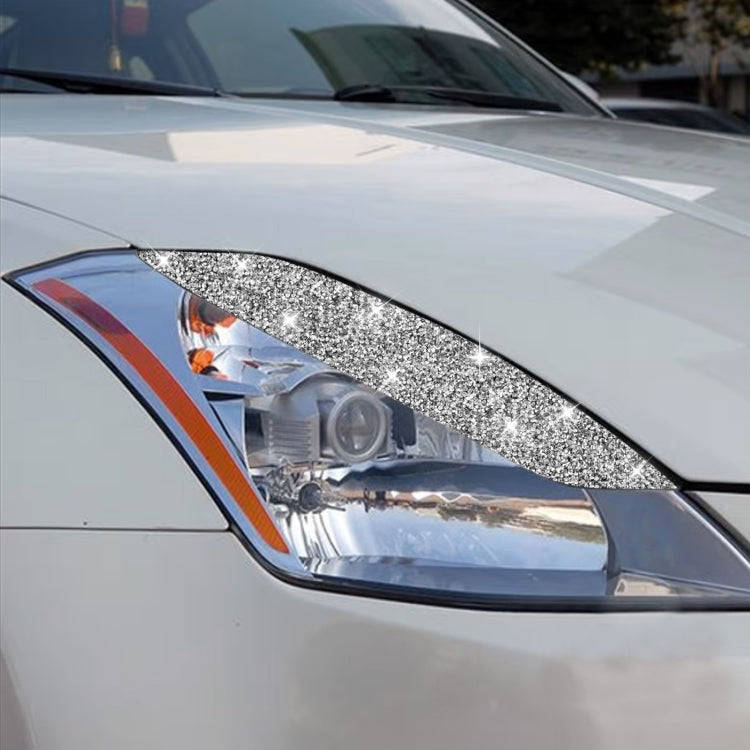 For Nissan 350z 2006-2009 Car Lamp Eyebrow Diamond Decoration Sticker, Left and Right Drive