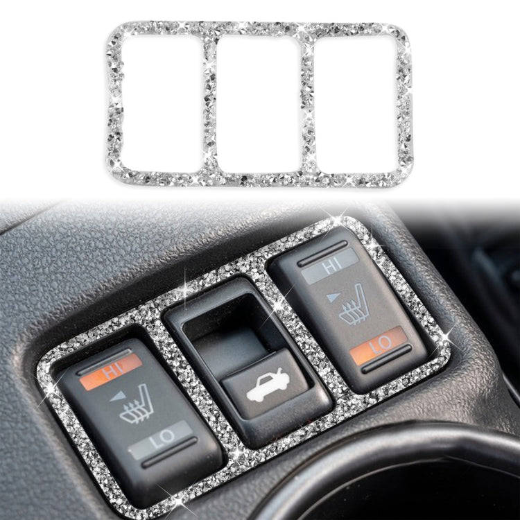 For Nissan 370Z Z34 2009- Car Central Control Heating Button Frame Diamond Decoration Sticker, Le...