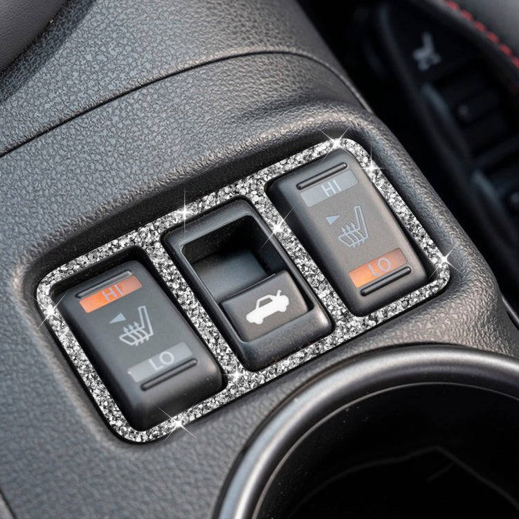 For Nissan 370Z Z34 2009- Car Central Control Heating Button Frame Diamond Decoration Sticker, Le...