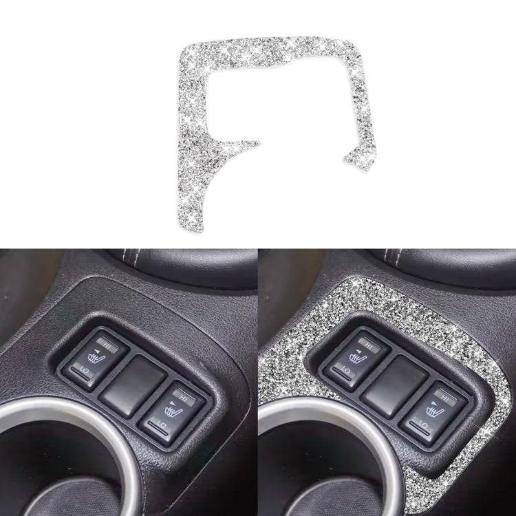 For Nissan 370Z Z34 2009- Car Central Control Heating Button Outer Frame Diamond Decoration Stick...