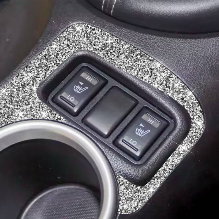 For Nissan 370Z Z34 2009- Car Central Control Heating Button Outer Frame Diamond Decoration Stick...