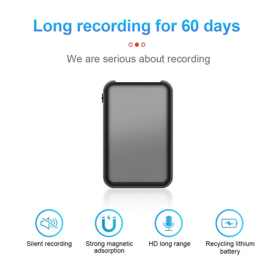 JNN Q75 Magnetic Smart Voice Recorder, Memory:8GB(Black)