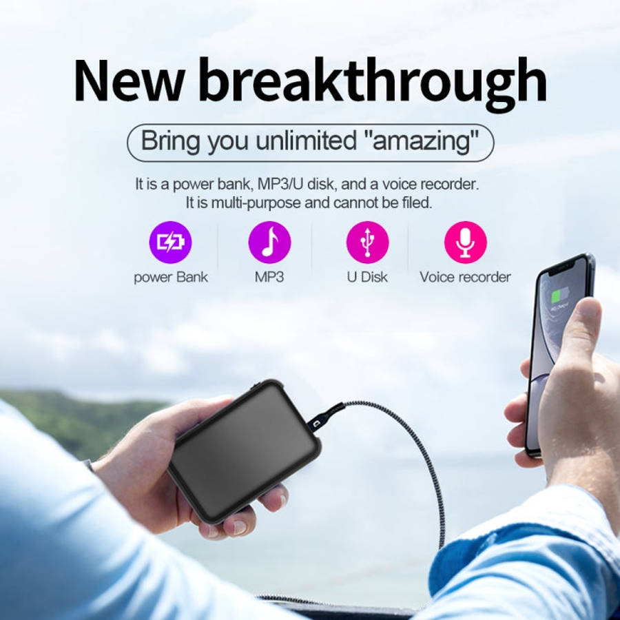 JNN Q75 Magnetic Smart Voice Recorder, Memory:8GB(Black)