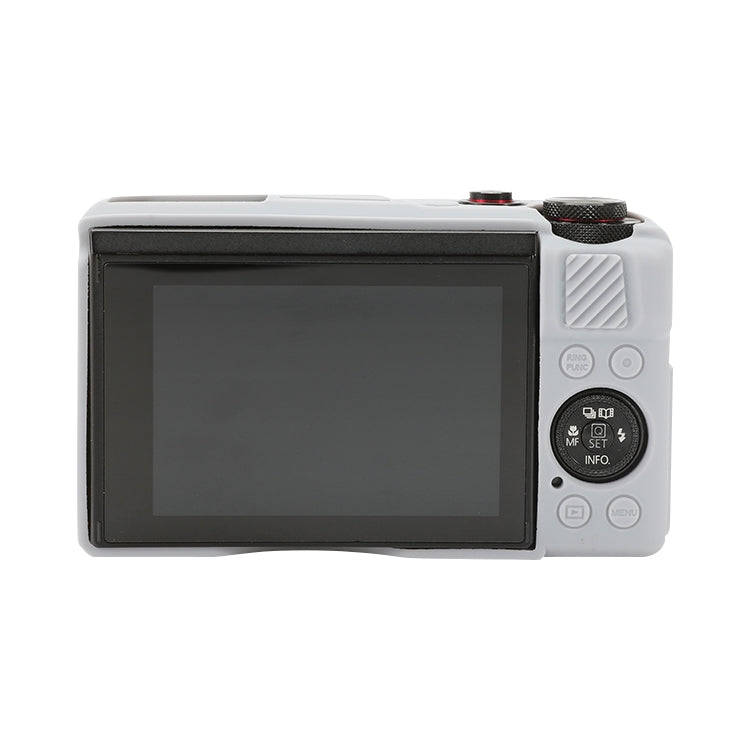 For Canon PowerShot G7 X Mark II / G7X2 Soft Silicone Protective Case with Lens Cover(Grey)