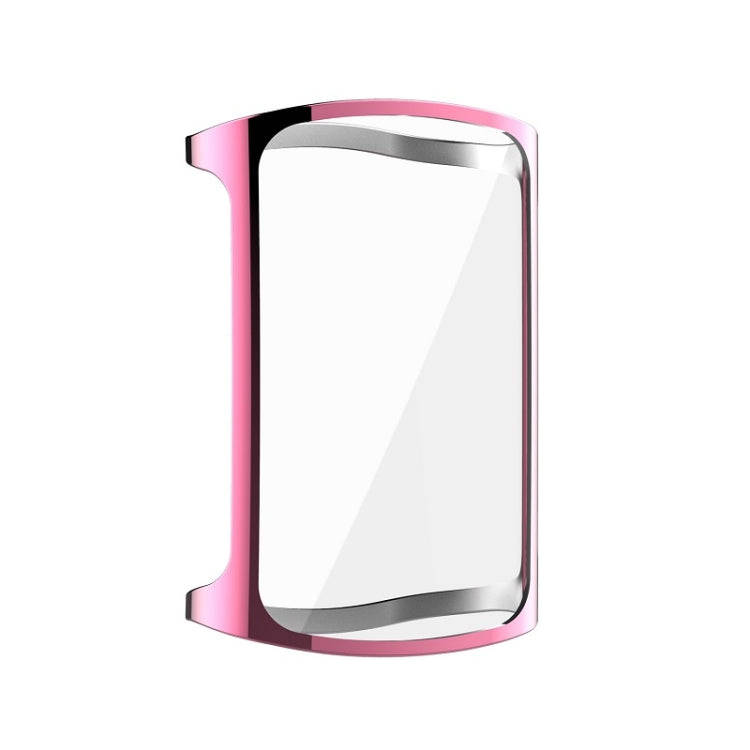 For Fitbit Charge 6 / 5 Full Coverage TPU Electroplated Watch Protective Case(Pink)