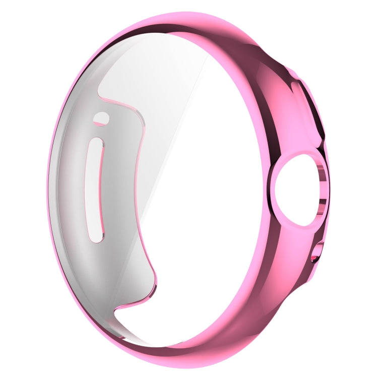 For Google Pixel Watch 2 Full Coverage TPU Electroplated Watch Protective Case(Pink)