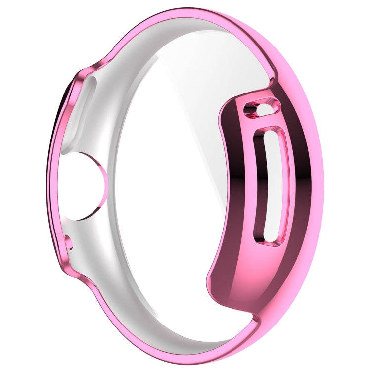 For Google Pixel Watch 2 Full Coverage TPU Electroplated Watch Protective Case(Pink)