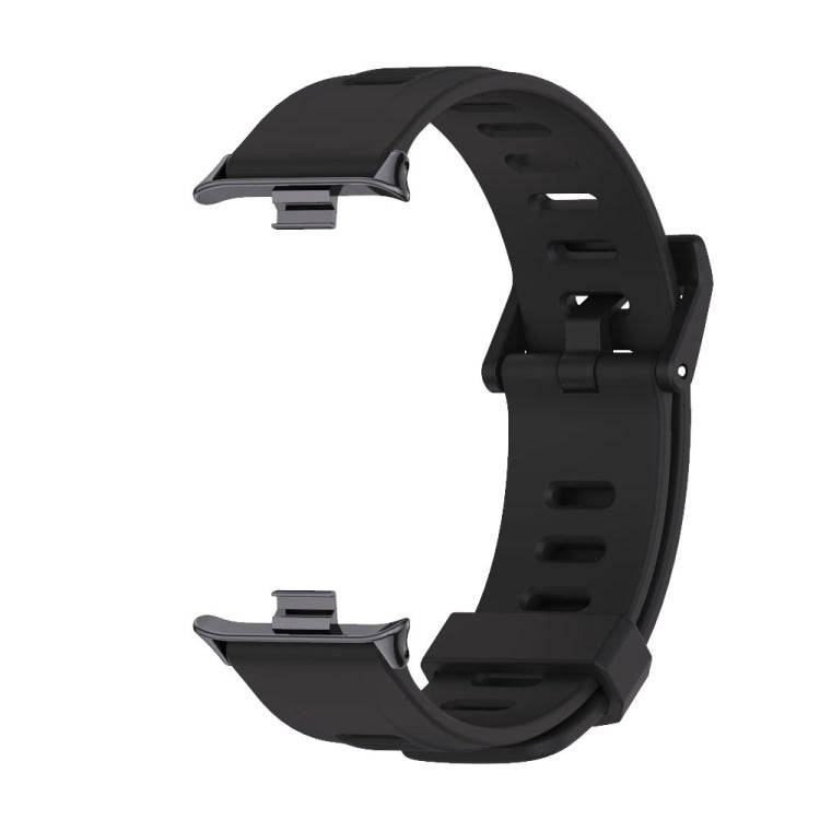 For Xiaomi Smart Band 9 Pro / 8 Pro Mijobs Flat Hole Breathable Silicone Watch Band(Black)