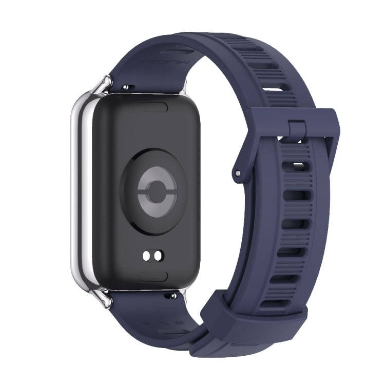 For Xiaomi Smart Band 9 Pro / 8 Pro Mijobs Flat Hole Breathable Silicone Watch Band(Midnight Blue...