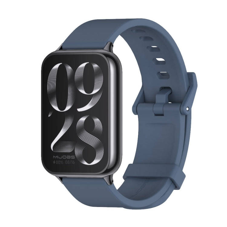 For Xiaomi Smart Band 9 Pro / 8 Pro Mijobs Silicone Breathable Watch Band(Midnight Blue+Black)