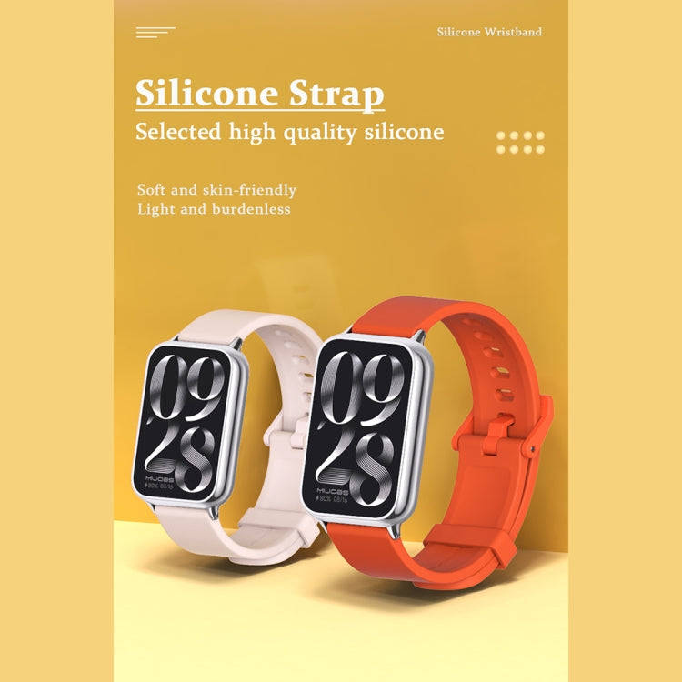 For Xiaomi Smart Band 9 Pro / 8 Pro Mijobs Silicone Breathable Watch Band(Grey+Silver)