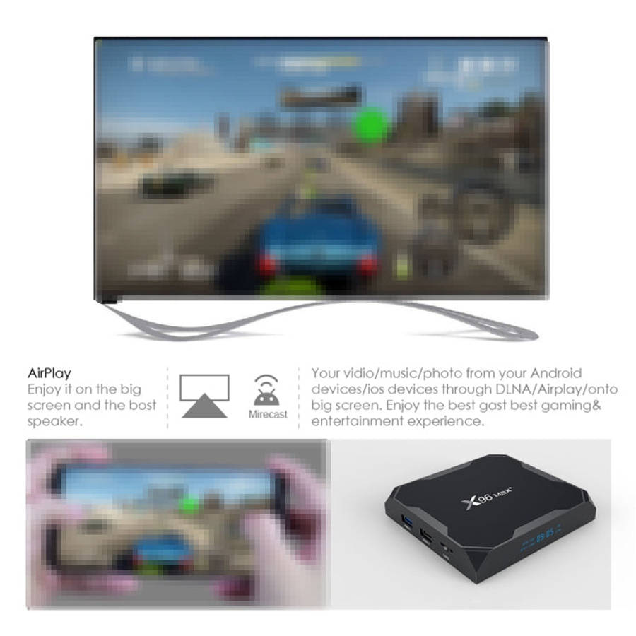 X96 max+ 4K Smart TV Box, Android 9.0, Amlogic S905X3 Quad-Core Cortex-A55,4GB+32GB, Support LAN,...