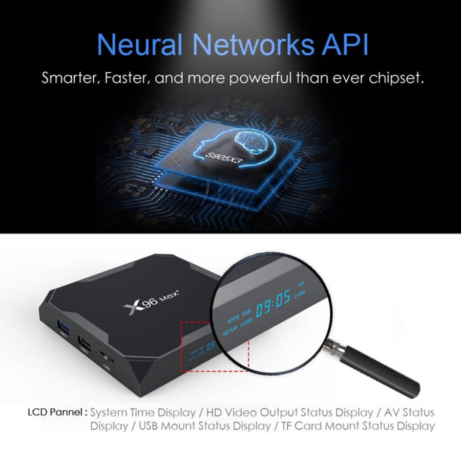 X96 max+ 4K Smart TV Box, Android 9.0, Amlogic S905X3 Quad-Core Cortex-A55,4GB+32GB, Support LAN,...