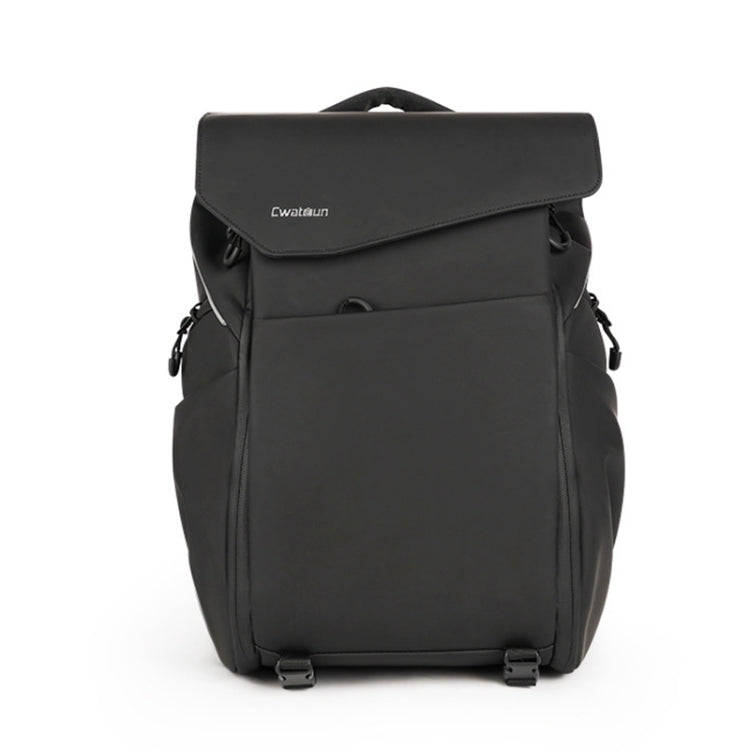 Cwatcun D89 Camera Backpack Waterproof Leather Film 15.6 Laptop Sleeve Bag, Size:43.5 x 33 x 22.5...