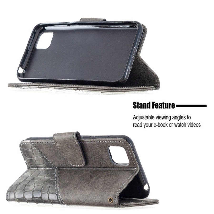 For Huawei Y5P Matching Color Crocodile Texture Horizontal Flip PU Leather Case with Wallet & Hol...