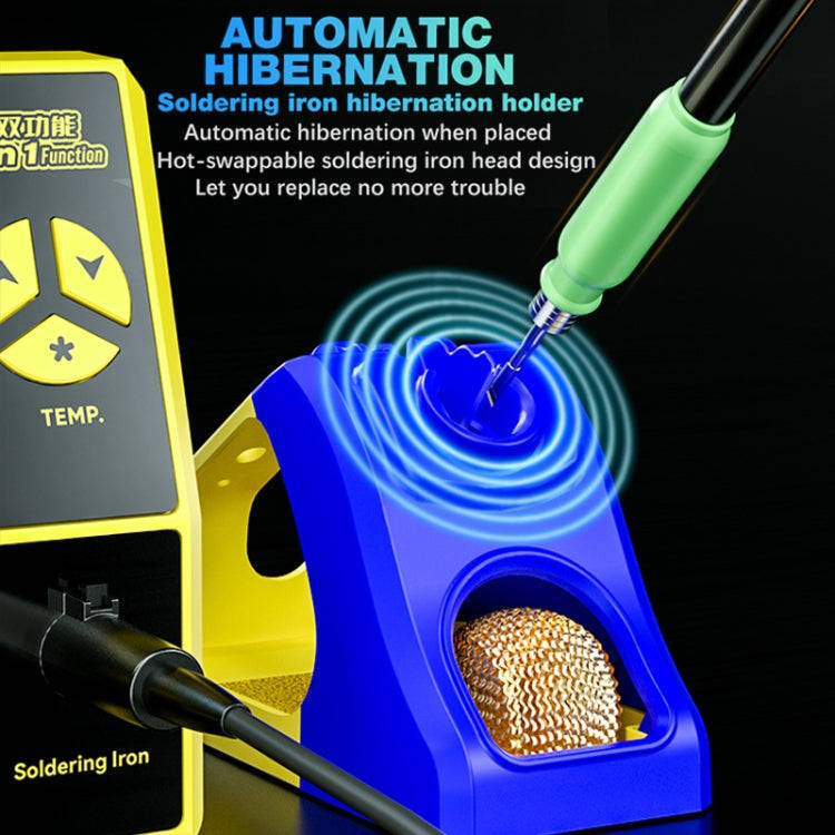 Mechanic 861DS 2 in 1 Dual Function Hot Air Gun Electric Soldering Iron Rework Station, Plug:US
